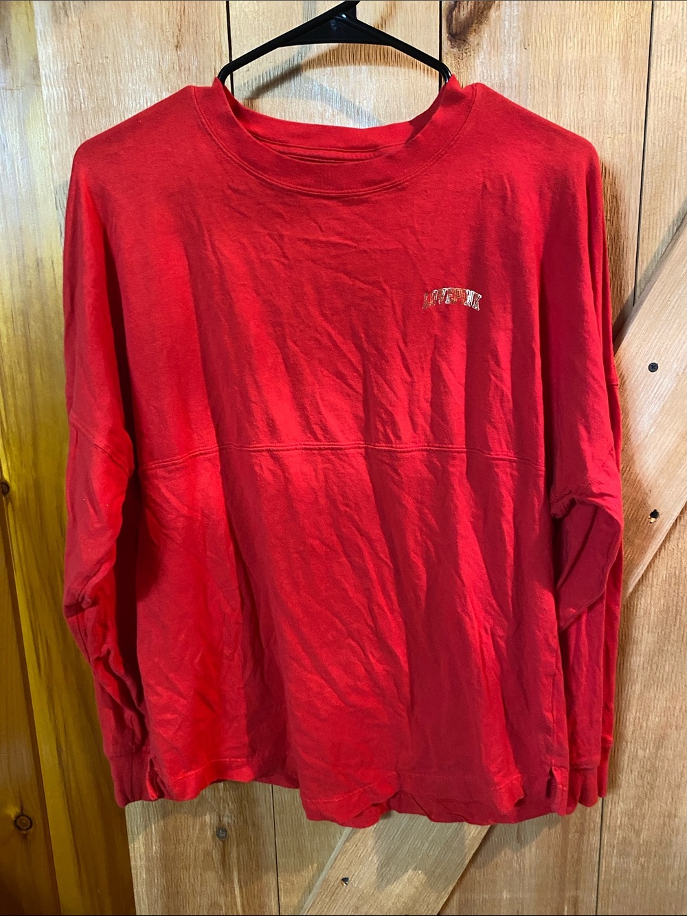 PINK Victoria's Secret woman’s Red Long-Sleeve Crewneck